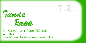 tunde rapp business card
